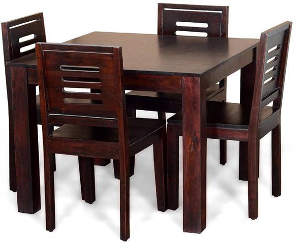 Sarswati Furniture Solid Wood 4 Seater Dining Table With 4 Chairs Dining Room Furniture/Hotel Solid Wood 4 Seater Dining Set