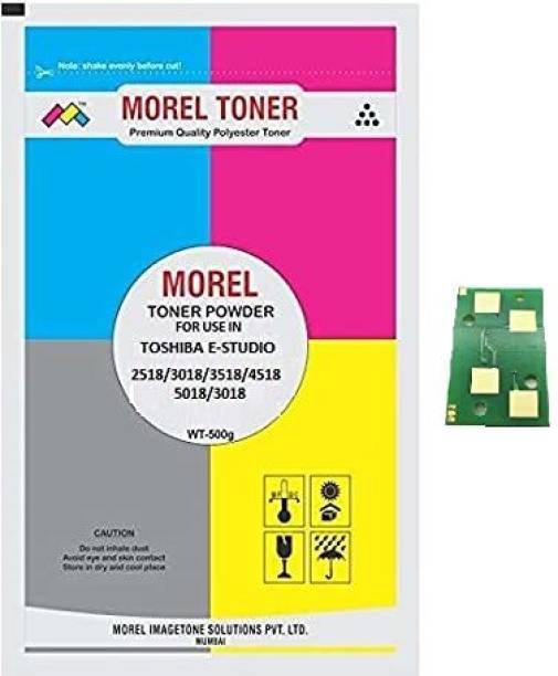 MOREL T 5018 TONER POWDER (1KG) WITH TONER CHIP FOR USE IN TOSHIBA E-STUDIO 2518 3018 3518 4518 5018 3018 COPIER Black Ink Cartridge