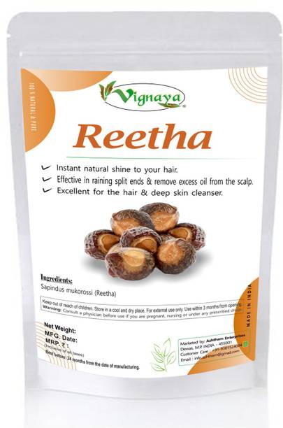 Vignaya Herbal Raw Reetha/Raw Ritha Soap Nuts/Raw Aritha/Raw Ritha Whole for Hair Growth