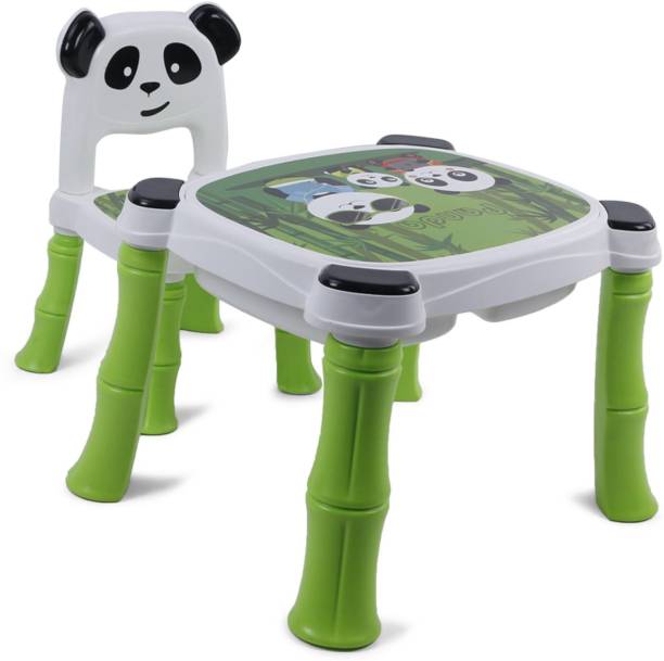 ODELEE Galaxy Panda Table Chair Set for Kids Plastic Desk Chair