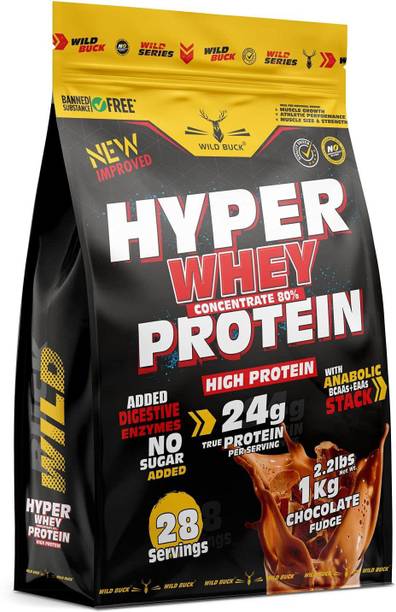 WILD BUCK Hyper Whey Protein With Essential AminoAcids For Rapid Muscle Growth & Weight Loss Whey Protein