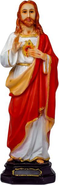 Newven 38 CM Jesus statues idol showpiece Christian Gifts for home decor god catholic holy decoration for table wall decorative figurine for house warming wedding anniversary Decorative Showpiece  -  38 cm
