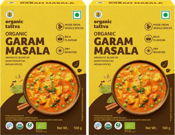 Organic Tattva - Organic Garam Masala Spice Blend 200 Gram | Rich in Flavor, Dry Roasted and Made from Whole spices |