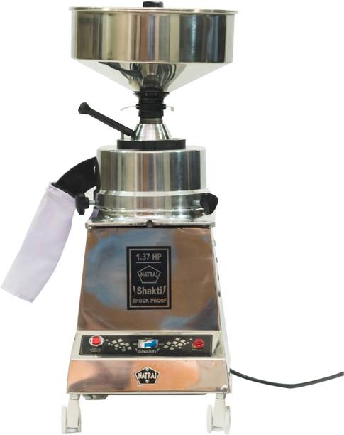 Natraj Aatamaker Shakti Atta Chakki Fully Automatic Domestic Flour mill Ghar Ghanti, Atta Maker, Atta Chaki for All types of Grains and Masalas 130 Model Stainless Steel, 1.37 HP Flourmill Aatamaker Shakti Atta Chakki Fully Automatic Domestic Flour mill Ghar Ghanti Flourmill