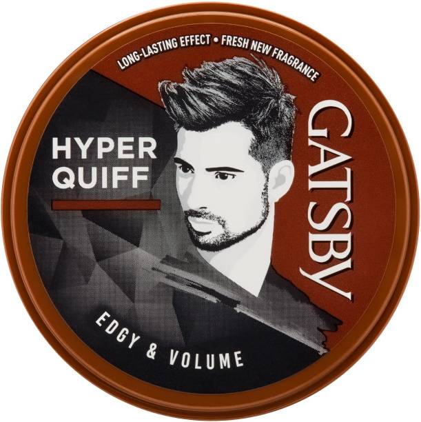 Gatsby Hair Styling Wax - Edgy & Volume 75gm | For Hyper Quiff Style | Re-Stylable & Easy to Wash Off | Made in Indonesia | Hair Wax