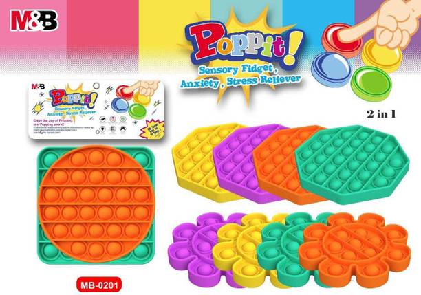 JohnMacc 2 In 1 Pop up Bubble Sensory Fidget Toys For Kids Silicone Pop-up Goal