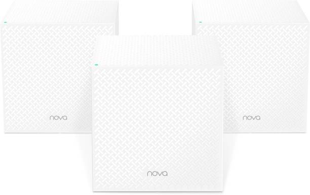 TENDA MW12 AC2100 Tri-Band Whole Home Mesh Wi-Fi System, 3 Gigabit Ports, 6000sq² Wi-Fi Coverage, Easy Set Up, Work with Amazon Alexa, Router and Wi-Fi Booster Replacement (Pack of 3) 2100 Mbps Mesh Router