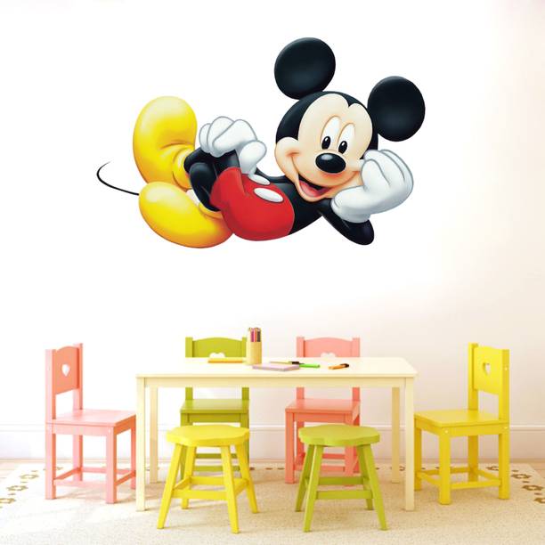 Decor hubb 70 cm Mickey Mouse wall stickers for kids room Self Adhesive Sticker