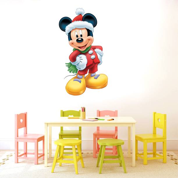 Decor hubb 60 cm Mickey Mouse wall stickers for kids room Self Adhesive Sticker