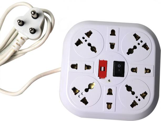 Comfortnetic 6 Amp 4+4 Ports Extension Socket 8  Socket Extension Boards