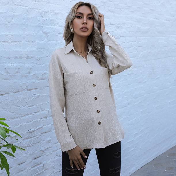 Urbanic Casual Self Design Women Pink Top