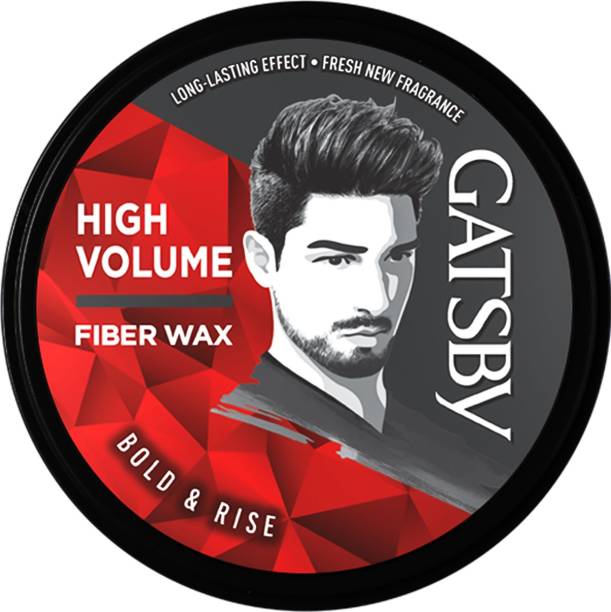 Gatsby Hair Styling Fiber Wax - Bold & Rise 75gm | For High Volume | Re-Stylable & Easy to Wash Off | Made in Indonesia | Hair Wax