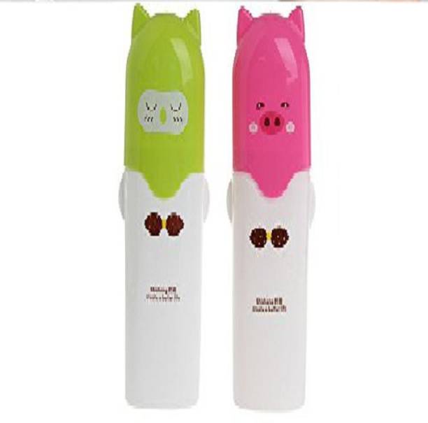 JAHAAN Cute Cartoon Animal Toothbrush Holder Case Travel Camping Tooth Brush/Paste Protector Box Plastic Container Organizer Plastic Toothbrush Holder
