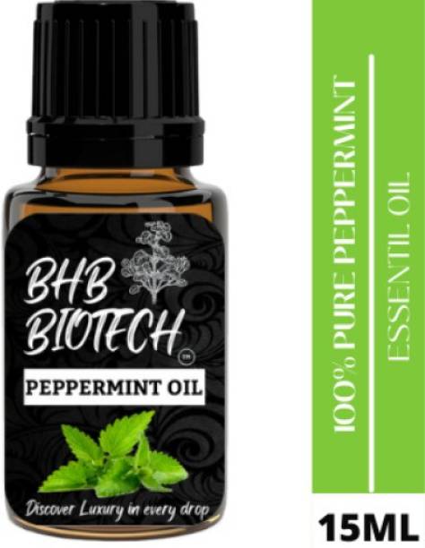 BHB BIOTECH 100% Pure and Natural Peppermint Essential Oil For Skin, Digestion, Teeth and Relaxation (A GRADE)
