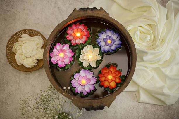 Triangle Ant ™Water Floating Candle and Lotus Flower Sensor LED Tea Light Festival Decoration Candle
