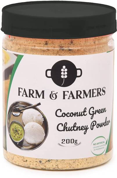 Farm & Farmers outh Indian Instant Coconut Green Chutney Powder- Nariyal ki Chutney, Just Add Water Chutney Powder