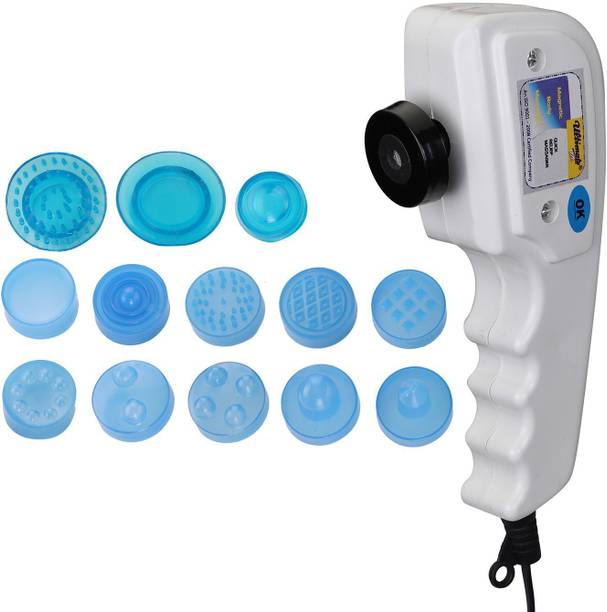 ULTIMATE MINI-WT Mini 14-in-1 Quick Relief Magnetic Full Body Electric Massager with 14 Applicator and 2 Speed Setting (Mild, Strong), White Massager