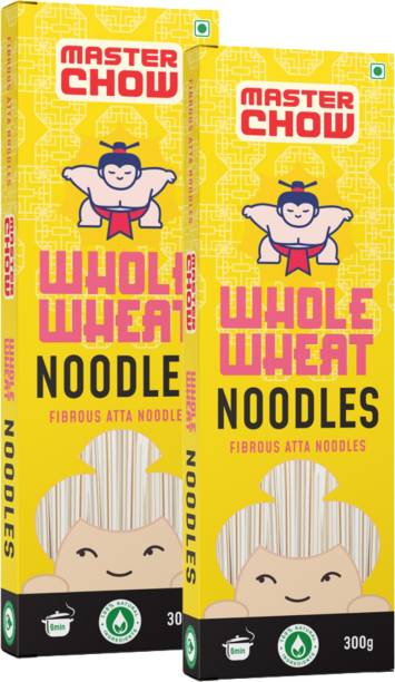 MasterChow Whole Wheat Noodles Kit (Pack of 2) | No Artificial Color | Made in Small Batches | Fresh From the Kitchen | Get Restaurant Style Taste in Just 10 Minutes | Serves 4-5 Meals Instant Noodles Vegetarian