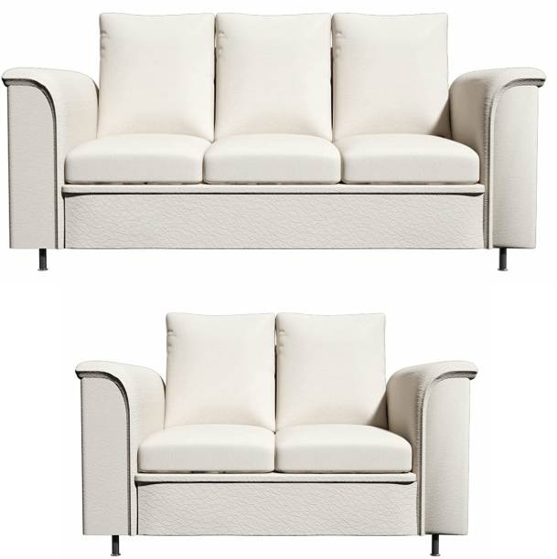Sekar Lifestyle Royal Series Leatherette 3 + 2 Beige Sofa Set