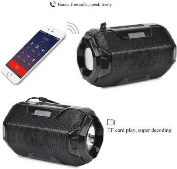 dilgona K-106 Rich Premium Wireless Multi Function Sub-woofer Ultra High Bass With LED Flash Light & Cell Phone Holder Style For Car/Laptop/Home Audio & Gaming Easily Connects With All Smartphones 5 W Bluetooth Speaker Boom Box