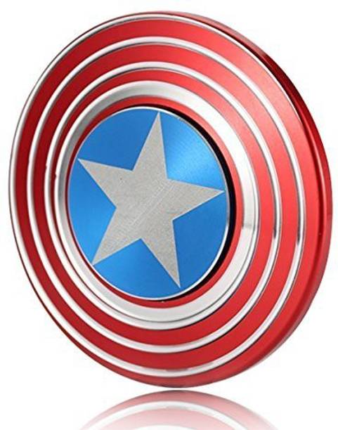 Bal samrat Captain America Shield Full Metal Bearing Fidget Spinner R1 Red and Blue