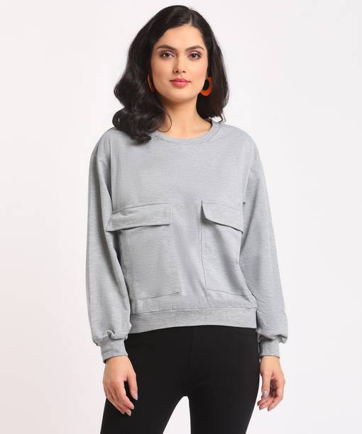 Urbanic Full Sleeve Solid Women Sweatshirt