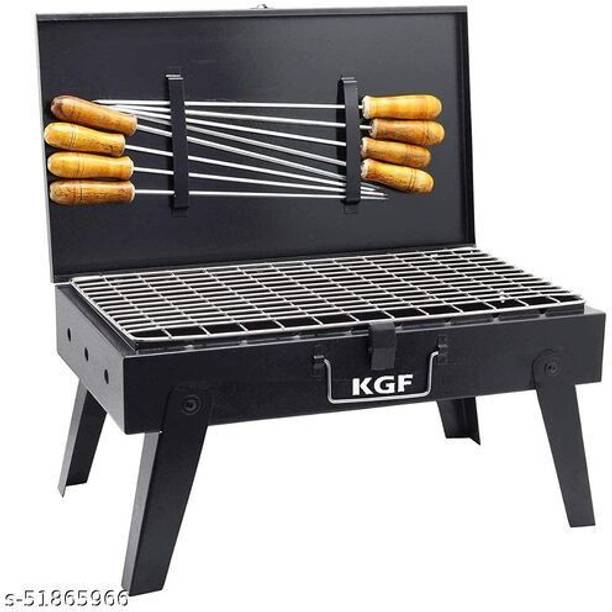KGF Foldable Barbeque Grill with 8 Skewers (Black) Roti/Khakhra Maker Roti/Khakhra Maker