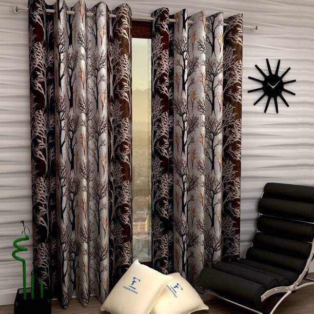 Fashion String 213 cm (7 ft) Polyester Semi Transparent Door Curtain (Pack Of 2)