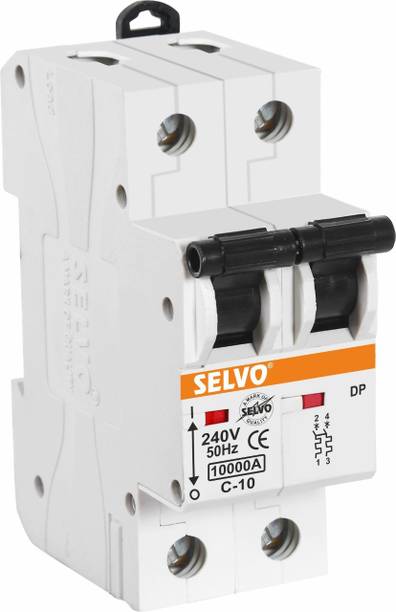 Selvo Double pole C- 10 Amp MCB GSELDPC12018 MCB