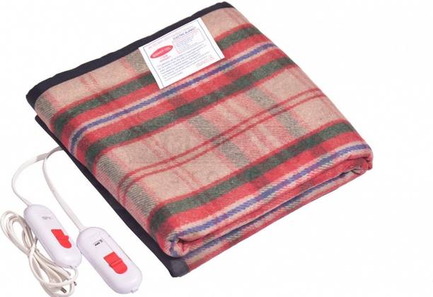 SUMMER FEEL Checkered Double Electric Blanket for Heavy Winter