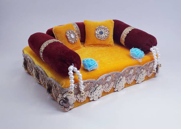 R D Handicraft Singhasan / Laddu Gopal ji Singhasan & Bal Gopal ji Singhasan / Thakur ji singhsan Silk All Purpose Chowki