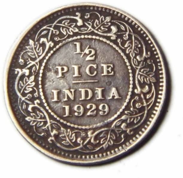 Sansuka ½ Pice - George V half pice Old British India Vintage Rare Half coin for collectors (1912-1936) Weight	2.40 g 	KM# 510 Medieval Coin Collection