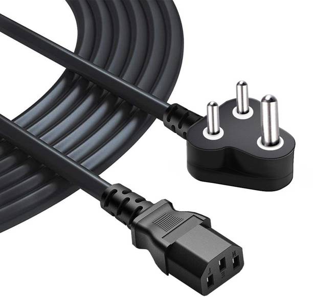 Fedus Power Cord 3 m |Computer Power Cable Cord for Desktops PC and Printers / Monitor SMPS Power Cable IEC Mains Power Cable (Black) 3M