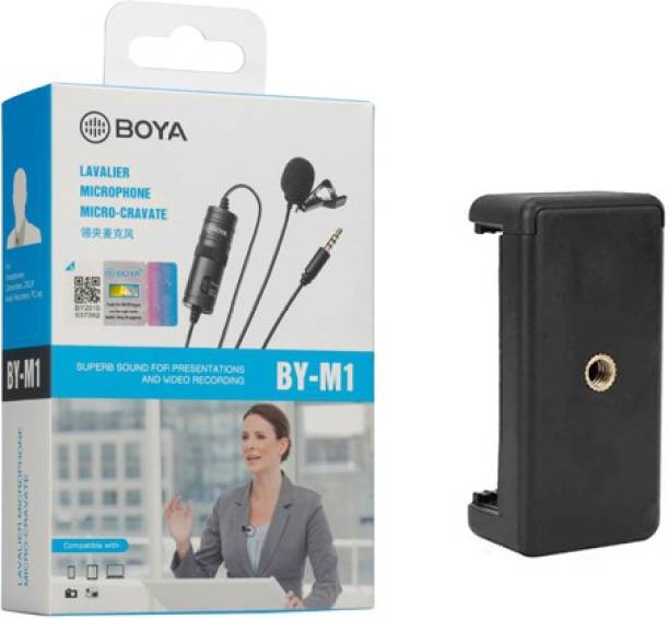 BOYA BY-M1 Omnidirectional With Mount 2 Condenser Camera Mic 20ft Audio Cable Microphone