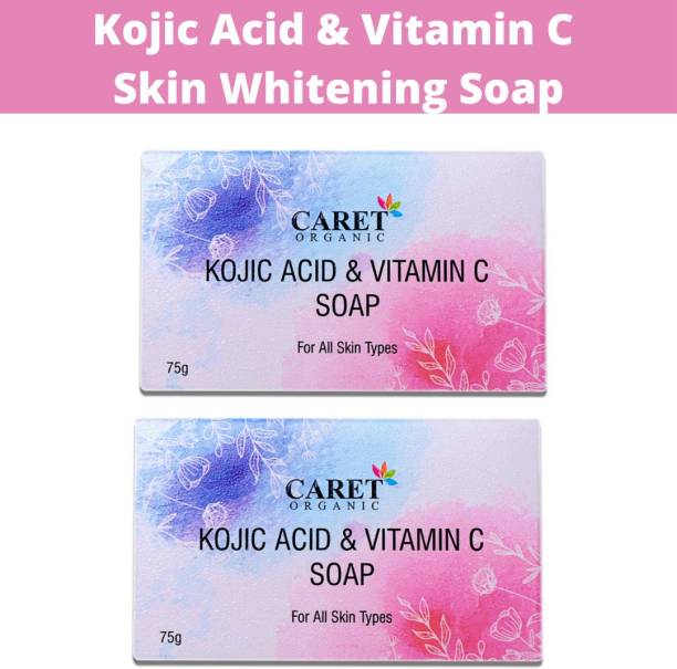 Caret Organic Skin Lightening Soap with Kojic Acid, Vitamin C & Licorice Extract | Dermatologically Tested, Paraben Free - 75g (2)