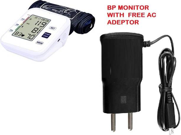 rsc healthcare Automatic Digital Blood Pressure Monitor with LCD Display WITH AC ADEPTOR ( 3.1 AMP ) 3 YEAR WARRANTY ( Made In India ) BP MONITOR WITH ADEPTOR Bp Monitor
