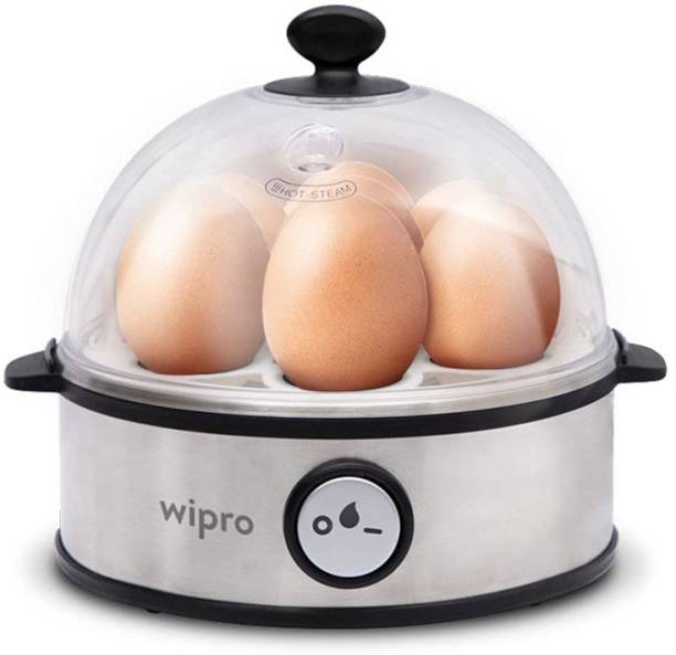 Wipro Vesta Electric Egg Boiler, 360 W, 3 Boiling Modes, Stainless Steel Body and Heating Plate, Boils up to 7 Eggs at a time, Automatic Shut Down Vesta Egg Cooker