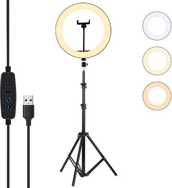 Wrapo Professional 12 inch LED Ring Light With Tripod Stand | 3 color modes Flash