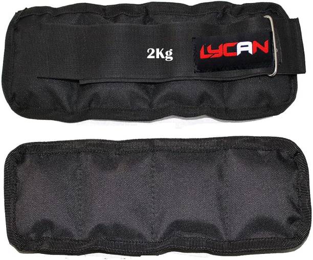 LYCAN 4 kg (2 kg Each x 2 pc) Black Ankle & Wrist Weight