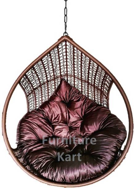 Furniture kart Swing Chair Coffee Brown Royal Steel Large Swing