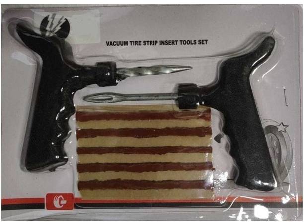 Sealink Tubeless Tyre Puncture Repair Kit Black Handle with 5 Puncture Strips Tubeless Tyre Puncture Repair Kit