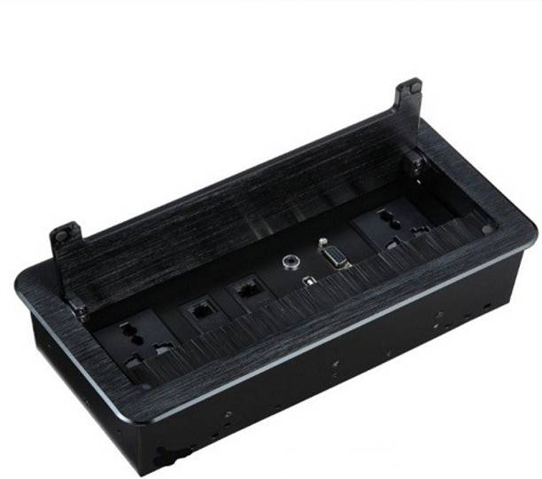 techut filp type cable cubby pop up box with 2 power socket ,2 lan,1 hdmi,1 vga,1 usb and 1 audio for conference table ,meeting table Media Streaming Device