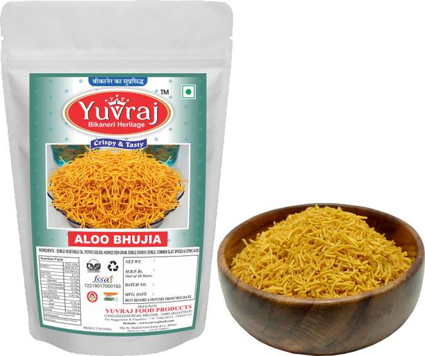 Yuvraj Food Product Aloo Bhujiya sev Tea time for namkeen 400 gm pack