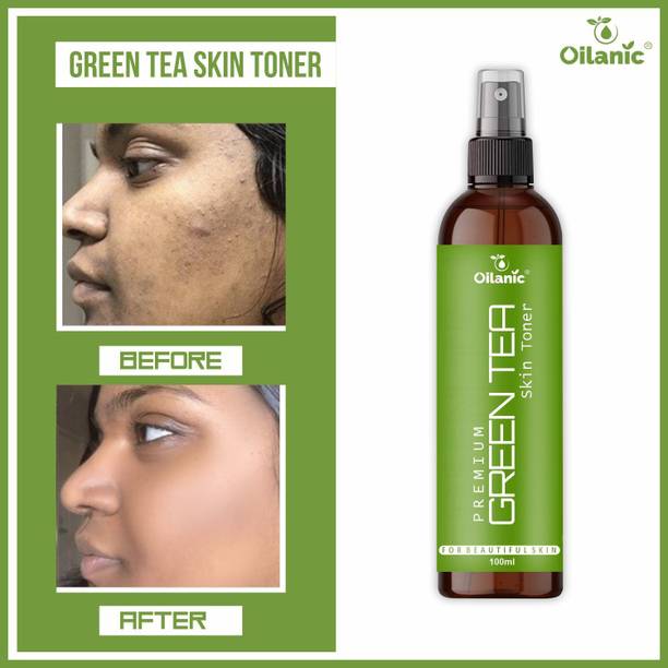 Oilanic Premium Green Tea Face Toner For Men & Women (100 ml) Men & Women