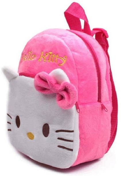 Zoi Soft Toy Bag Hello Kitty Plush Bag For Cute Kids 2-5 Years Plush Bag (Pink, 4L) Waterproof Plush Bag