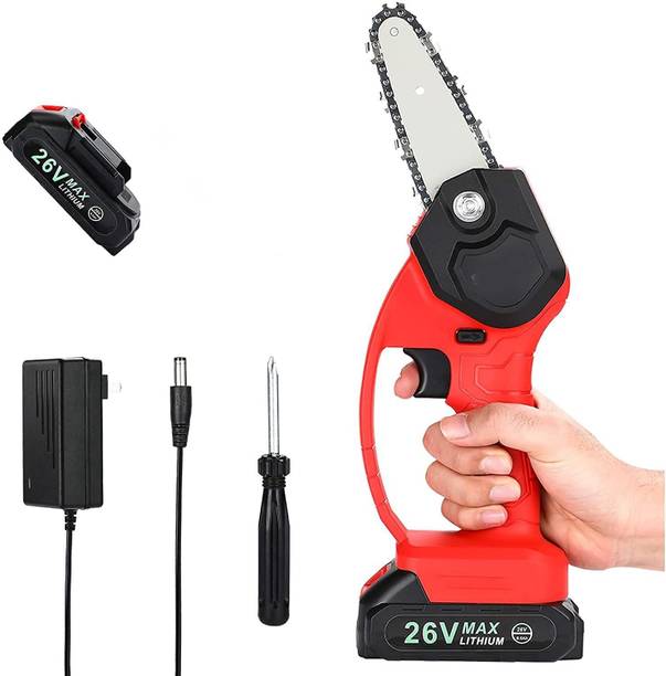 Niyanta Mini Chainsaw ,4-Inch Handheld Portable Pruning Chainsaw Small Wood Splitting One-Handed Pruning Tool Power with Storage Case for Garden Orchard Tree Branch Wood Cutting One-Hand Handheld Pruning Chain Saw for Tree Trimming and Branch Wood Cutter Cordless Chainsaw