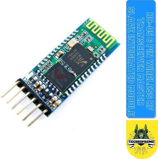 TechSupreme HC-05 Wireless Bluetooth RF Transceiver Module Wireless Bluetooth RF Transceiver Master Security Circuit and Motion Detector Electronic Components Electronic Hobby Kit