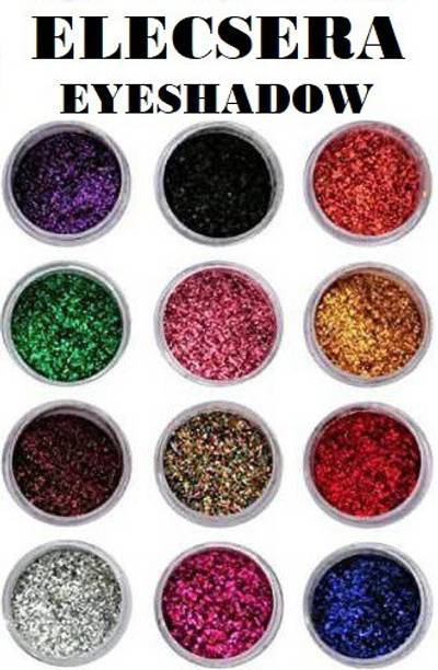 Elecsera Eye Shadow Glitter Powder Set And Nail Art Decoration 4x12= 48 g 48 g