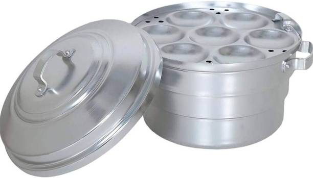 सुबा Subaa Standard Anodised Aluminium Idly Maker/Satti/Steamer/Cooker 12 Pot(1.5 Kg) Export Quality, Silver स्टैंडर्ड इडली मेकर