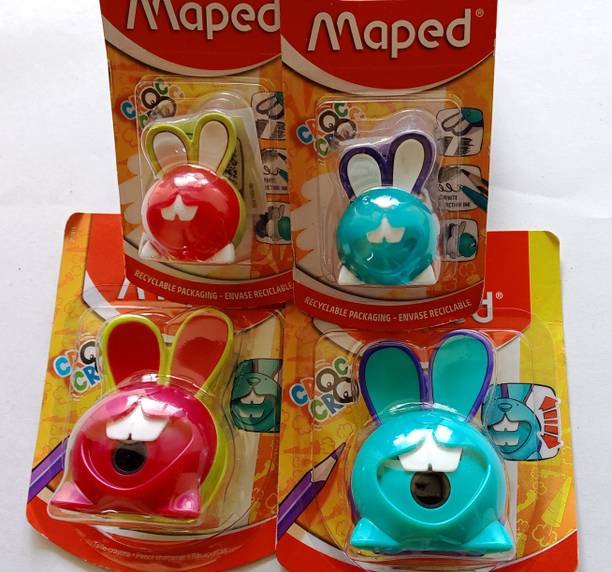 Maped Combo pack- set of 2 sharpner and 2 eraser